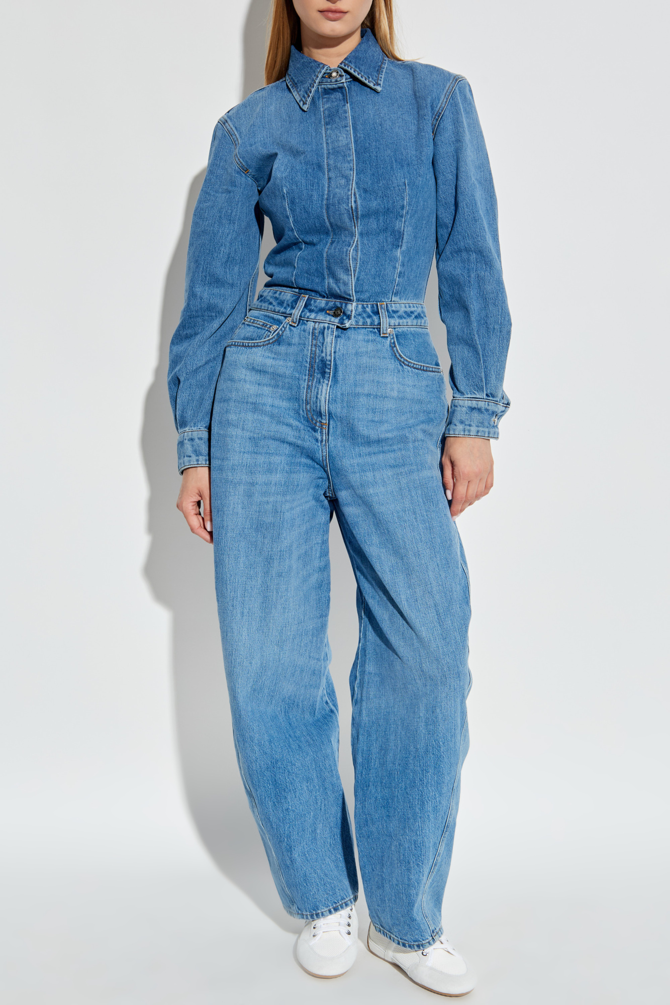 GIVENCHY BLUE コットン デニム デニム GIVENCHY Vintage Men's Dark Wash Blue Straight Leg Jeans